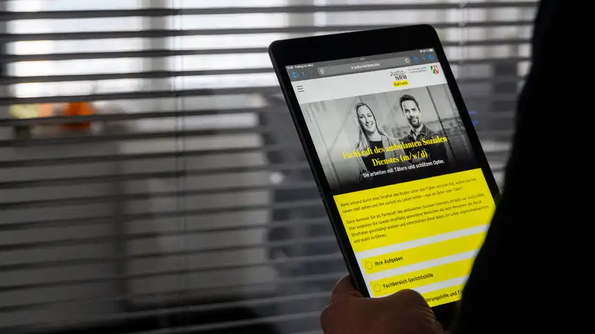 Justiz Karriere NRW Tablet