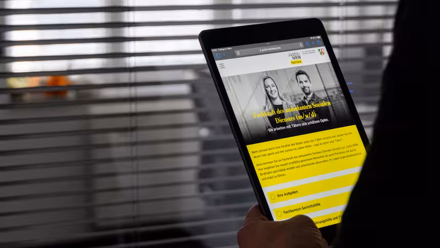 Justiz Karriere NRW Tablet